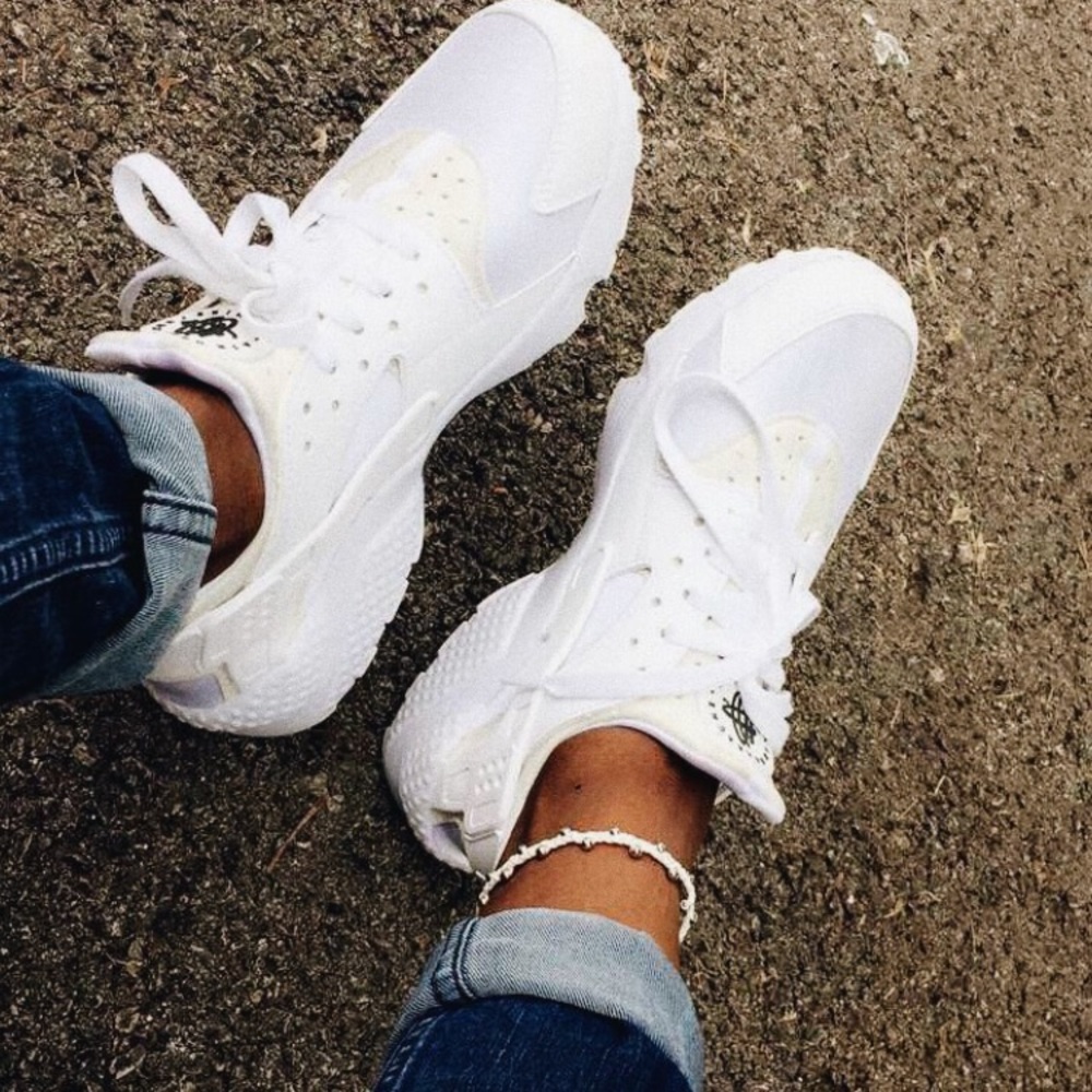 NikeiD White Huaraches